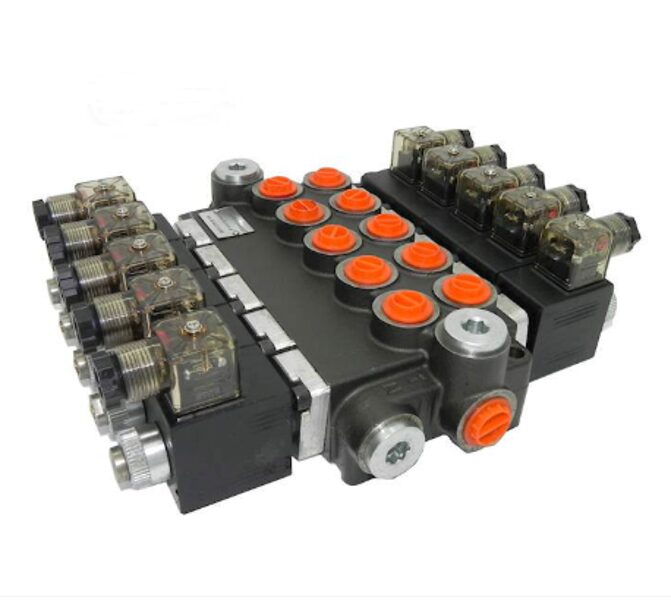 HIDRAULISKAIS SADALĪTĀJS 5 SEKCIJAS 50L ELEKTRISKĀ 12V VAI 24V