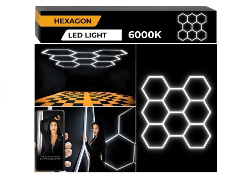 LED lampas  HEXAGON 297x307 5500-6000K